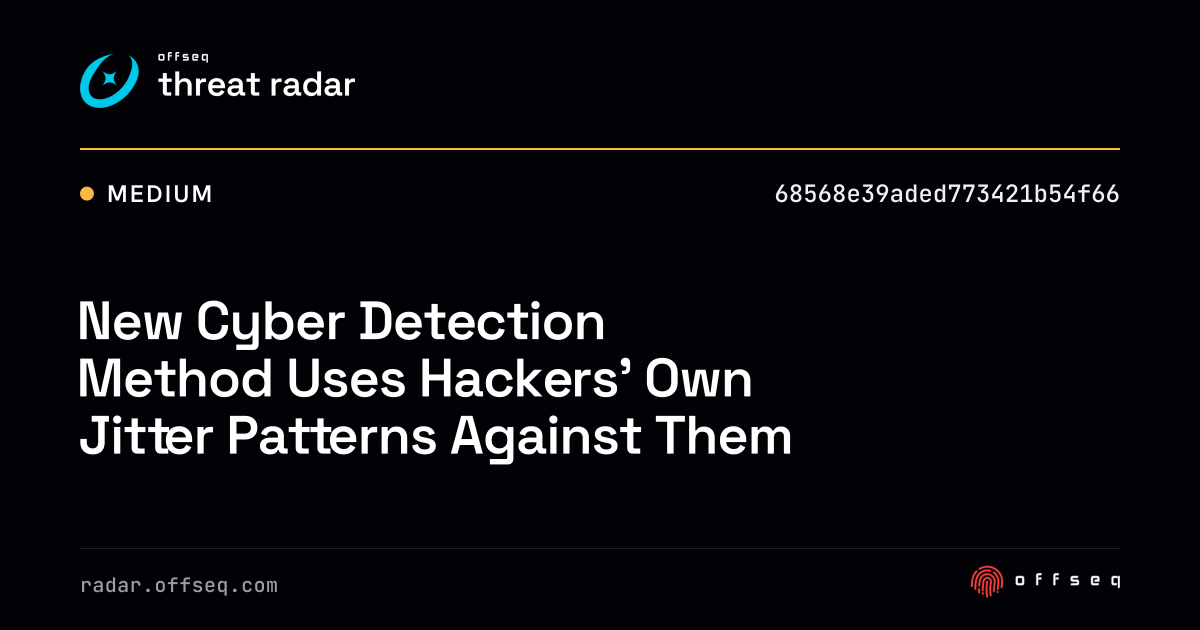 New Cyber Detection Method Uses Hackers’ Own Jitter Patterns Against ...
