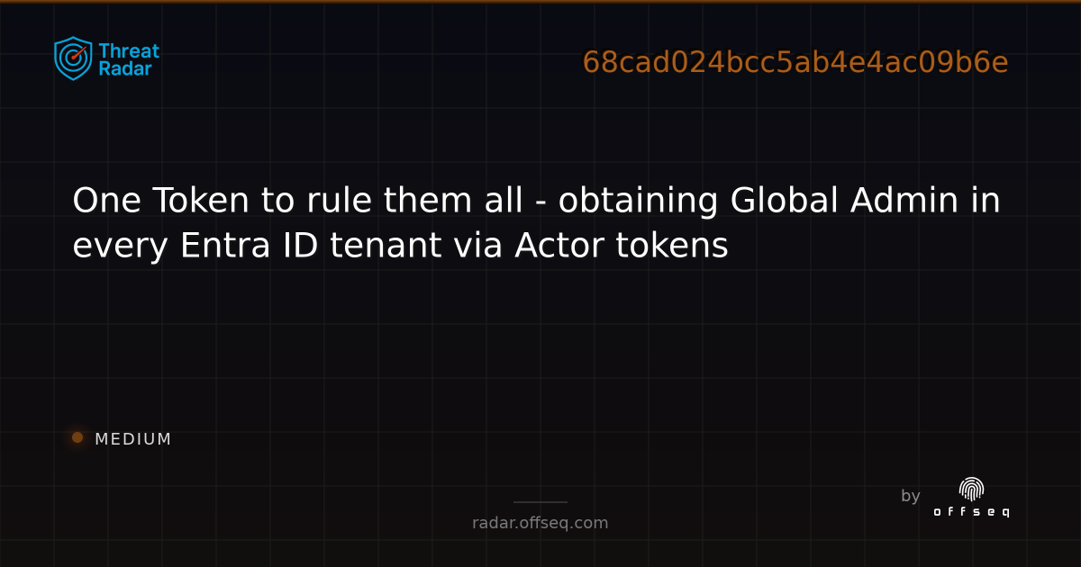 One Token to rule them all - obtaining Global Admin in every Entra ID ...