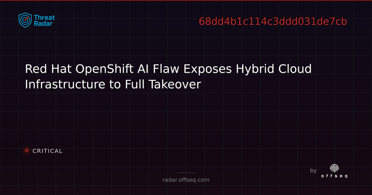 Red Hat OpenShift AI Flaw Exposes Hybrid Cloud Infrastructure to Full ...