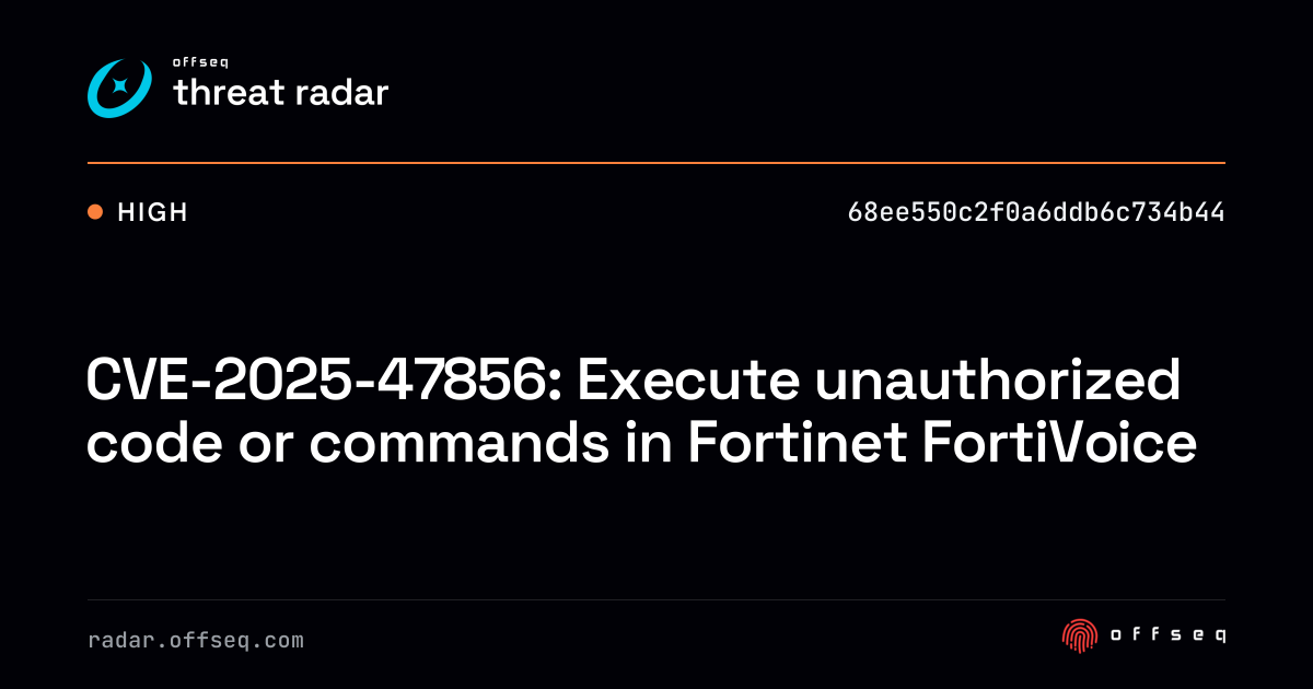 CVE-2025-47856: Execute unauthorized code or commands in Fortinet ...