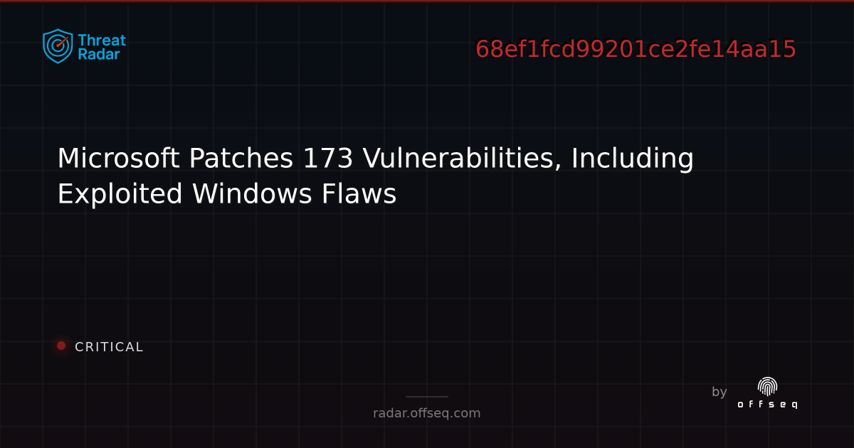 Microsoft Patches 173 Vulnerabilities, Including Exploited Windows ...