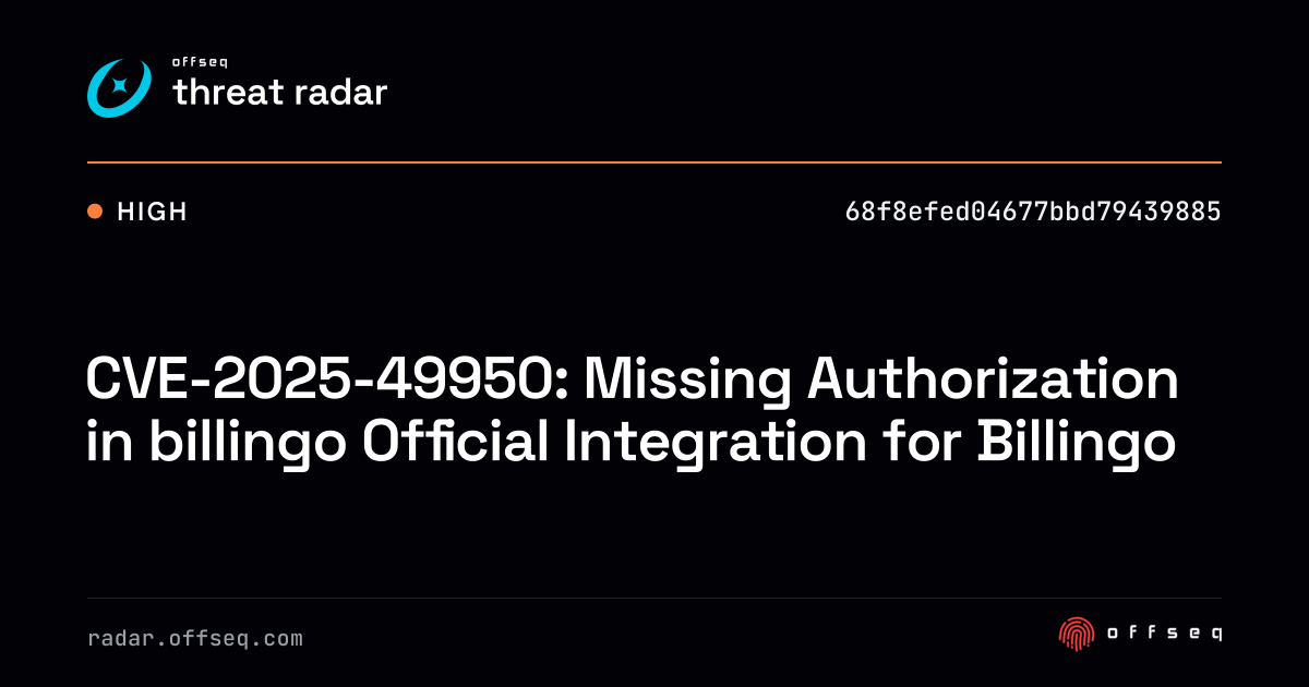 CVE-2025-49950: Missing Authorization in billingo Official Integration ...