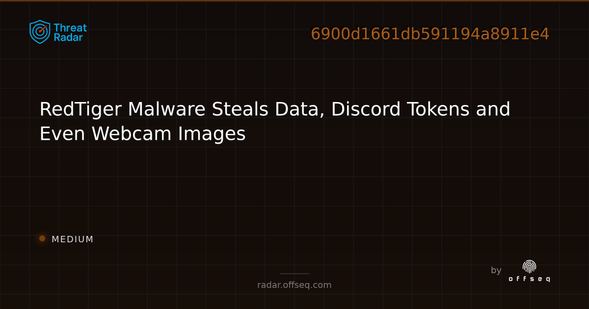 RedTiger Malware Steals Data, Discord Tokens and Even Webcam Images ...