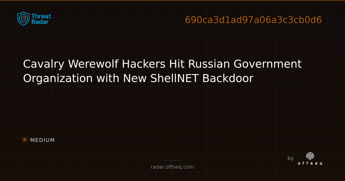Cavalry Werewolf Hackers Hit Russian Government Organization with New ...