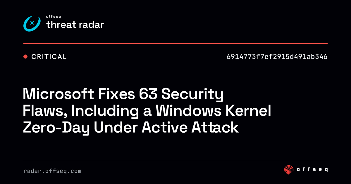 Microsoft Fixes 63 Security Flaws, Including a Windows Kernel Zero-Day ...