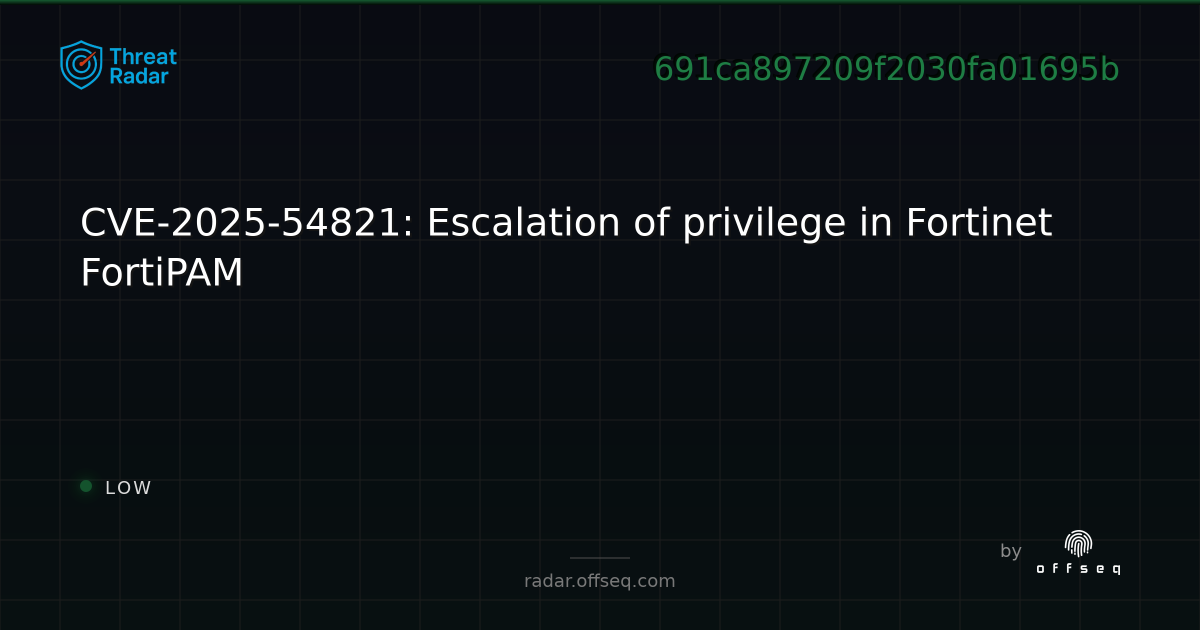 CVE-2025-54821: Escalation of privilege in Fortinet FortiProxy - Live ...