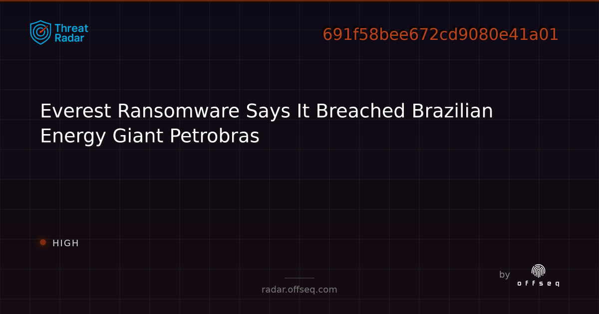 Everest Ransomware Says It Breached Brazilian Energy Giant Petrobras ...
