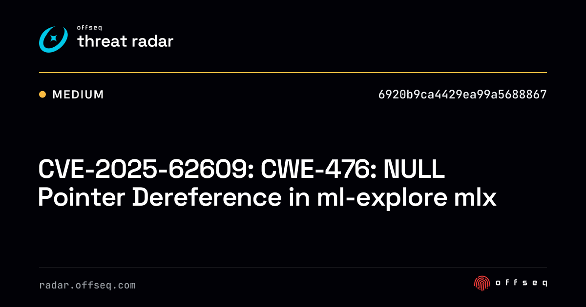 CVE-2025-62609: CWE-476: NULL Pointer Dereference in ml-explore mlx ...