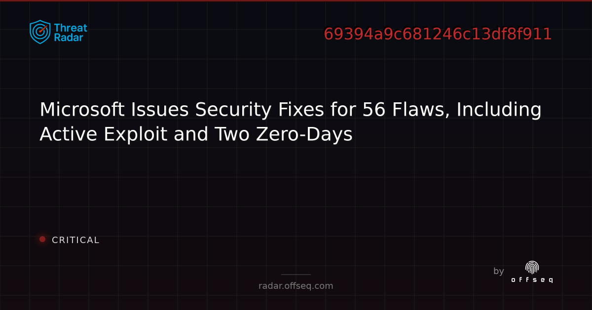 Microsoft Issues Security Fixes for 56 Flaws, Including Active Exploit ...