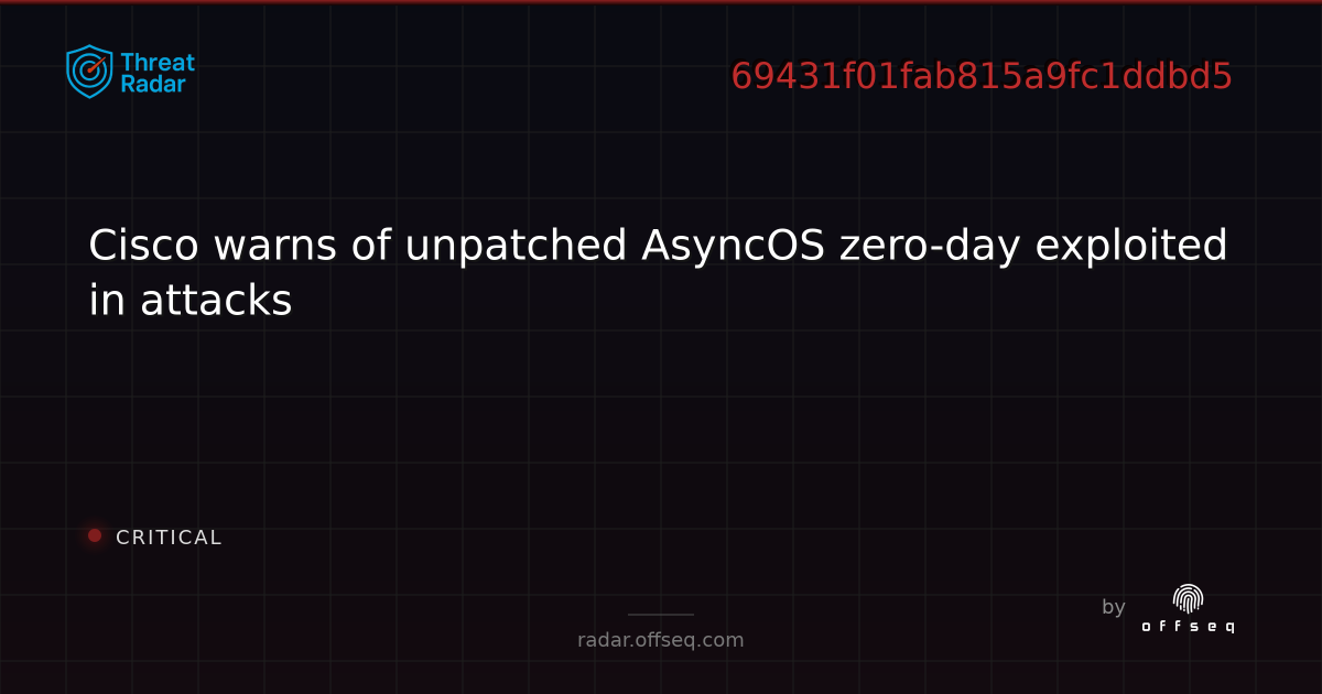 Cisco warns of unpatched AsyncOS zero-day exploited in attacks - Live ...