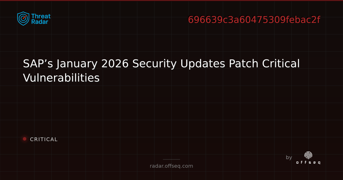 SAP’s January 2026 Security Updates Patch Critical Vulnerabilities ...