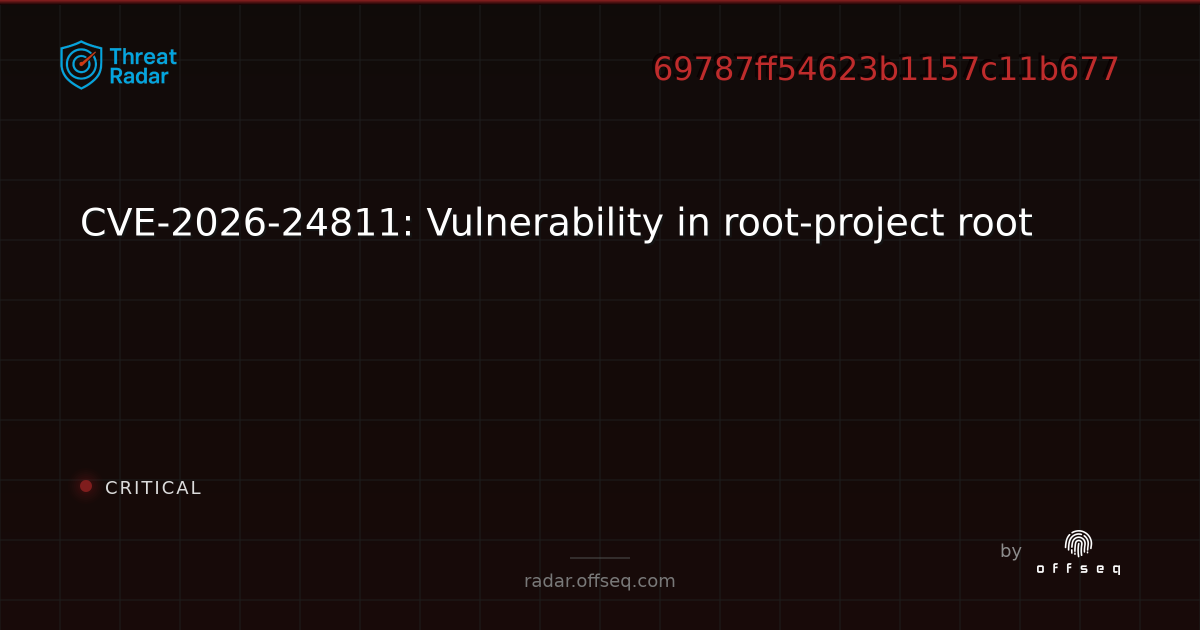 CVE-2026-24811: Vulnerability in root-project root - Live Threat ...