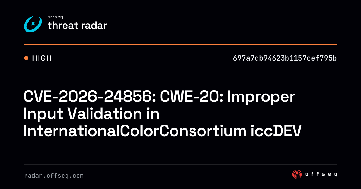 CVE-2026-24856: CWE-20: Improper Input Validation in ...