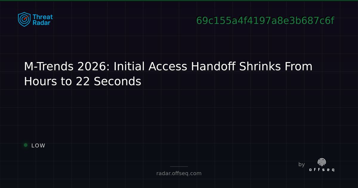 M-Trends 2026: Initial Access Handoff Shrinks From Hours to 22 Seconds ...