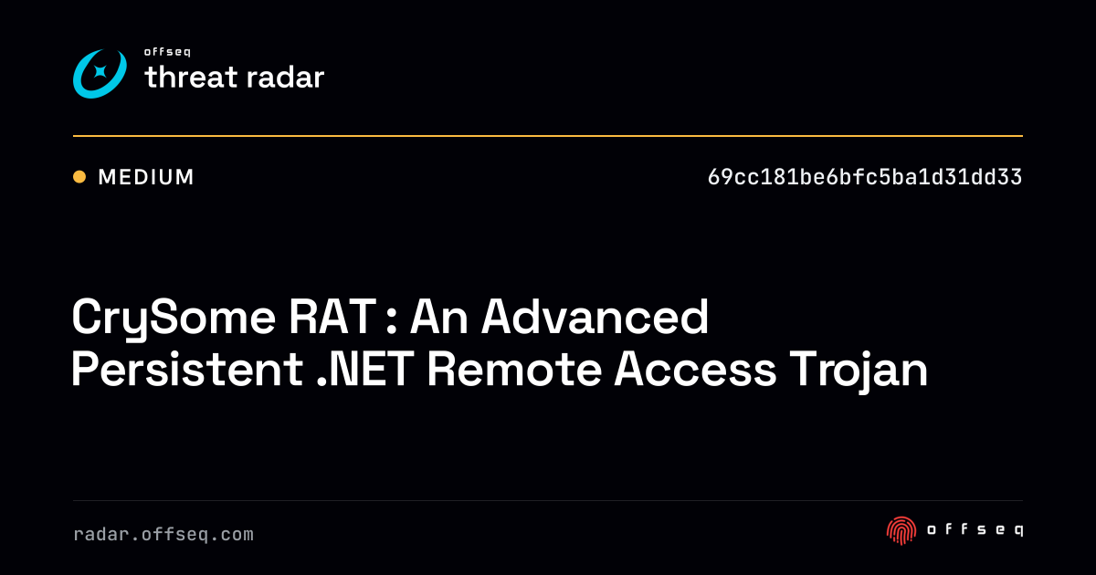CrySome RAT : An Advanced Persistent .NET Remote Access Trojan - Live ...