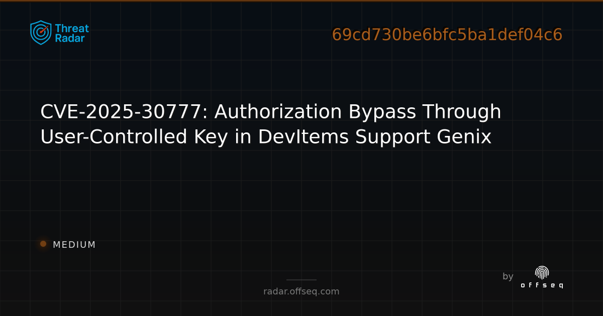 CVE-2025-30777: Authorization Bypass Through User-Controlled Key in ...