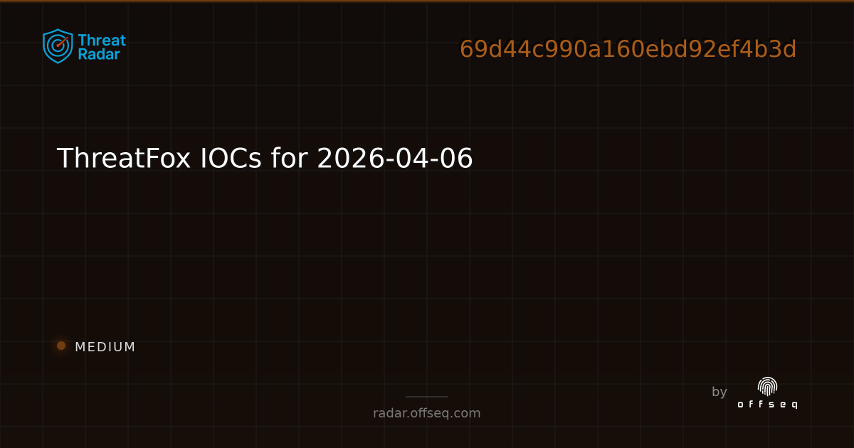 ThreatFox IOCs for 2026-04-06 | Threat Radar