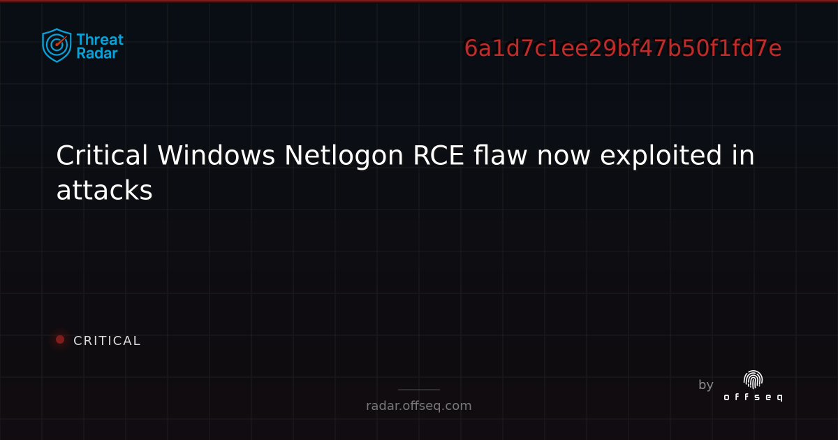 Critical Windows Netlogon RCE flaw now exploited in attacks - Live ...