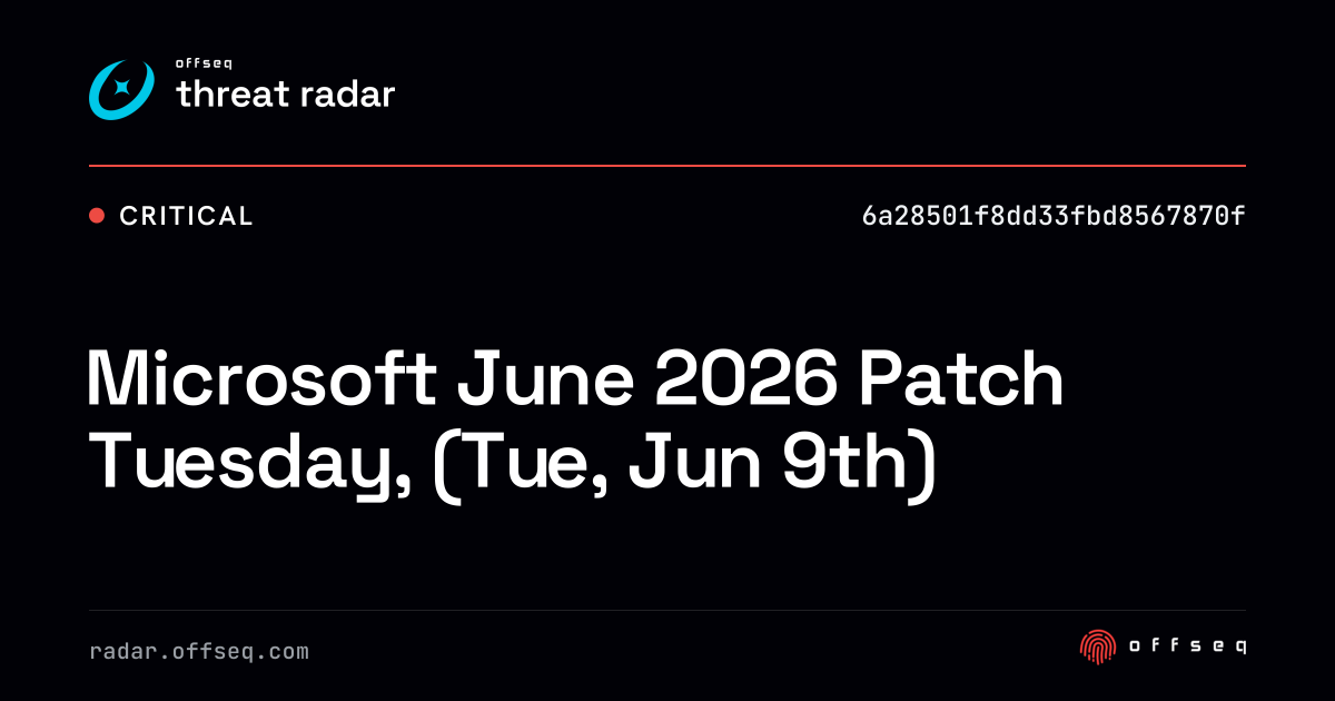 Microsoft June 2026 Patch Tuesday, (Tue, Jun 9th) - Live Threat ...
