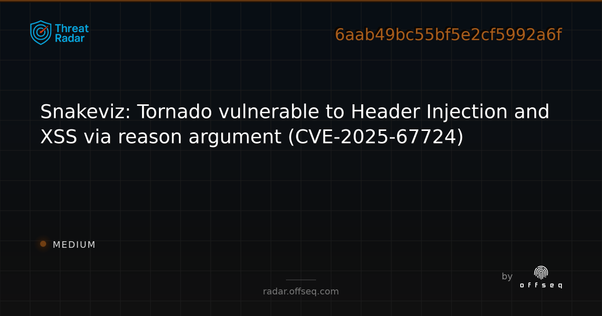 Security update for python-tornado6 - Live Threat Intelligence - Threat ...