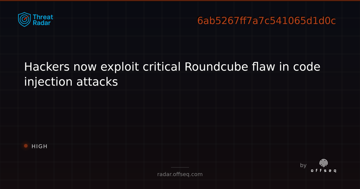 Hackers now exploit critical Roundcube flaw in code injection attacks ...