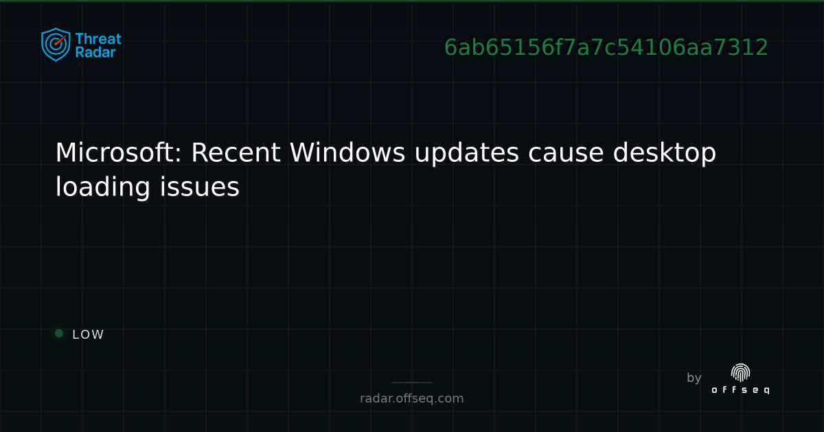 Microsoft: Recent Windows updates cause desktop loading issues - Live ...
