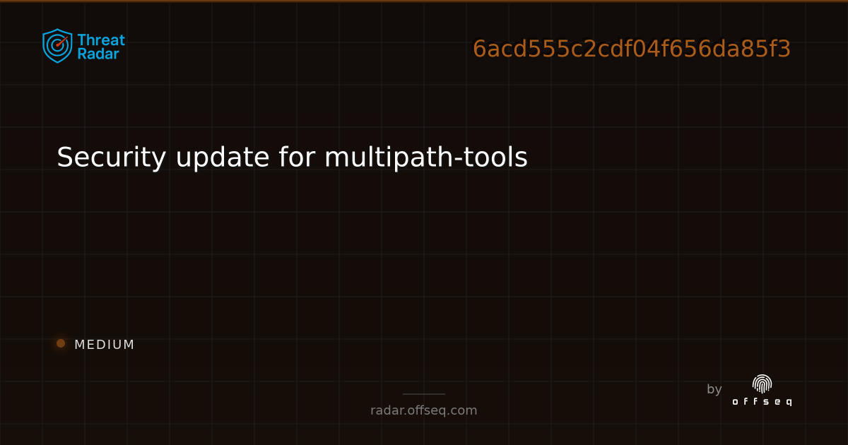 Security update for multipath-tools | Threat Radar