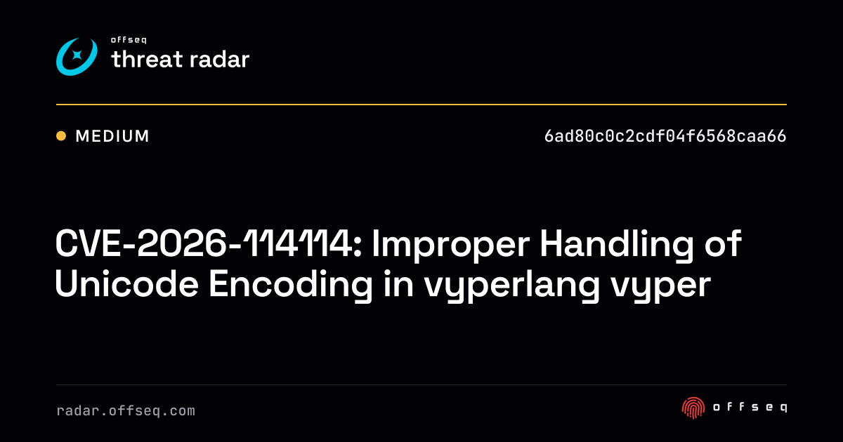 CVE-2026-114114: Improper Handling of Unicode Encoding in… | Threat Radar