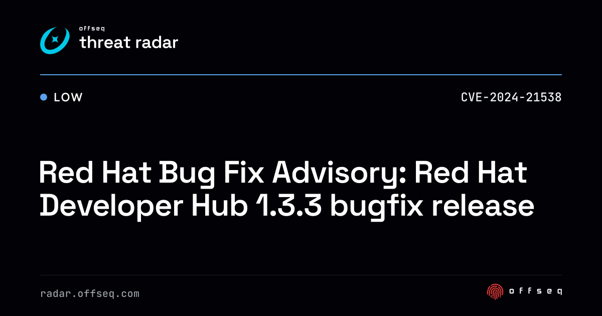 Red Hat Bug Fix Advisory: Red Hat Developer Hub 1.3.3 bugfix release ...