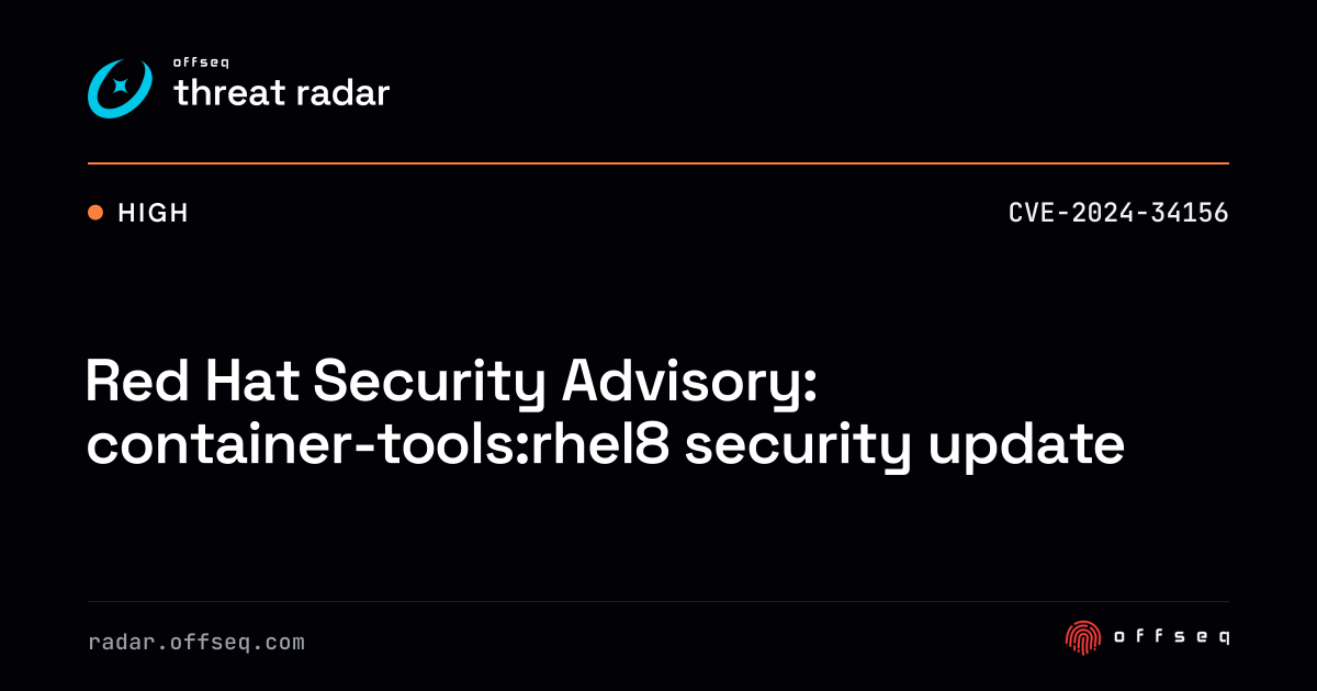Red Hat Security Advisory: container-tools:rhel8 security update ...
