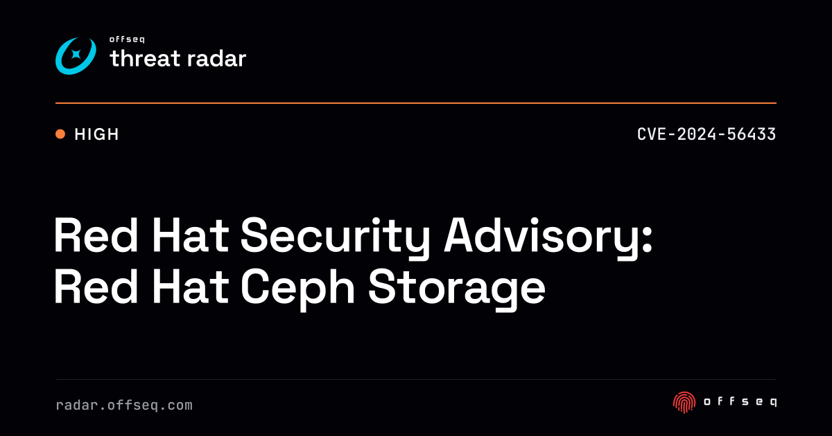 Red Hat Security Advisory: Red Hat Ceph Storage | Threat Radar