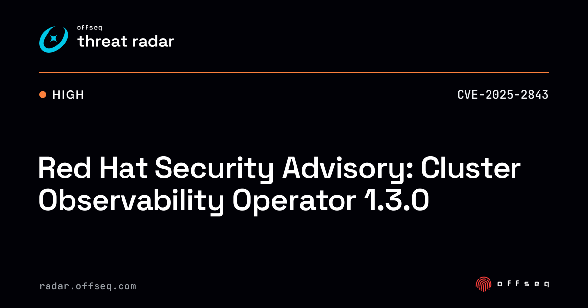 Red Hat Security Advisory: Cluster Observability Operator 1.3.0 ...