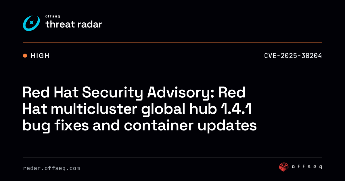 Red Hat Security Advisory: Red Hat multicluster global hub 1.4.1 ...