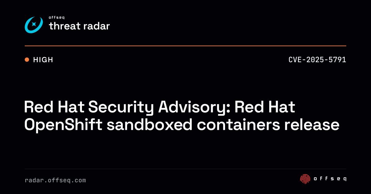 Red Hat Security Advisory: Red Hat OpenShift sandboxed containers ...