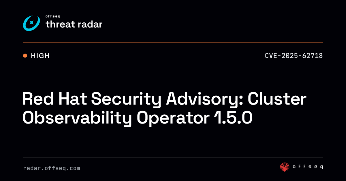 Red Hat Security Advisory: Cluster Observability Operator 1.5.0 ...