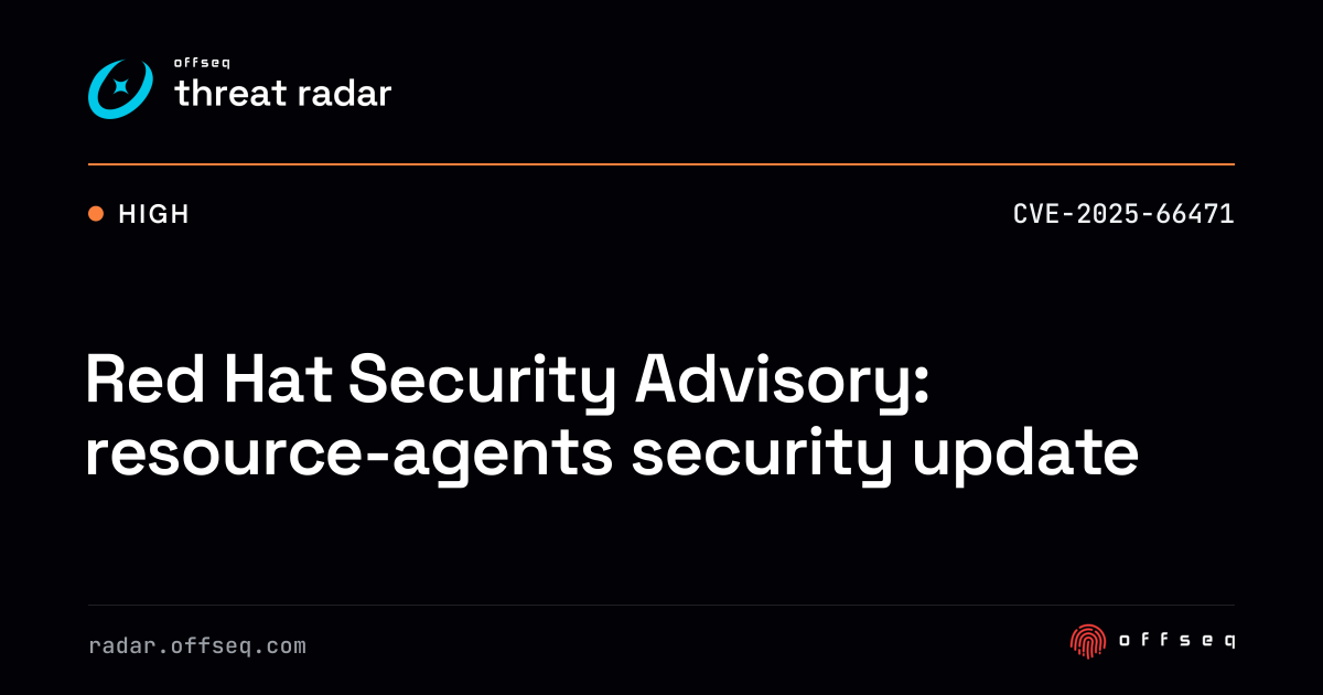 Red Hat Security Advisory: resource-agents security update | Threat Radar