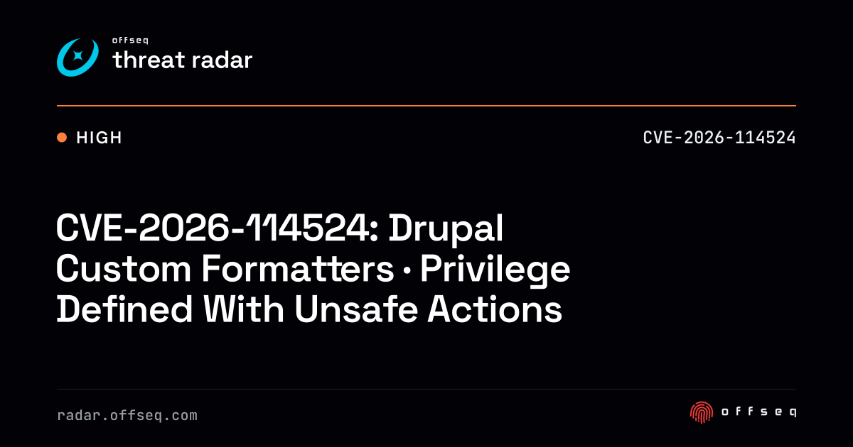 CVE-2026-114524: Custom Formatters · Privilege Defined With Unsafe ...