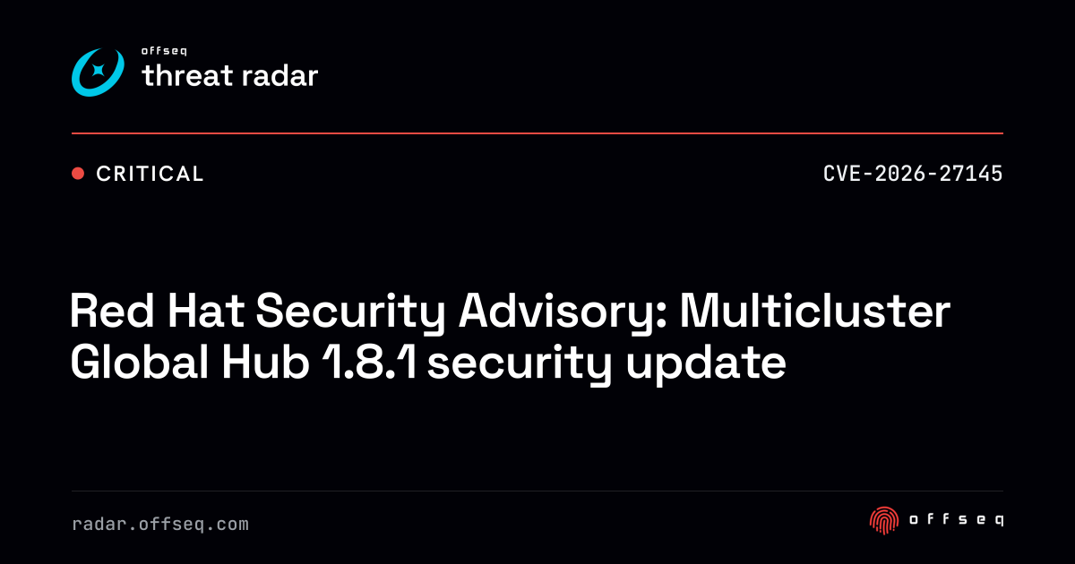 Red Hat Security Advisory: Multicluster Global Hub 1.8.1 security ...
