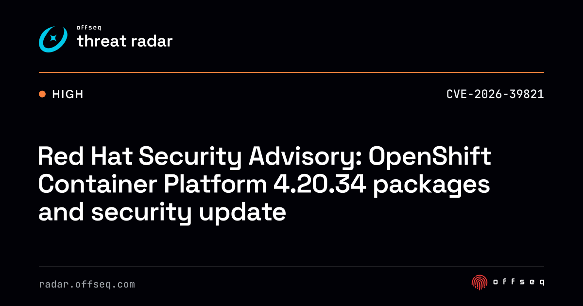 Red Hat Security Advisory: OpenShift Container Platform 4.20.34 ...