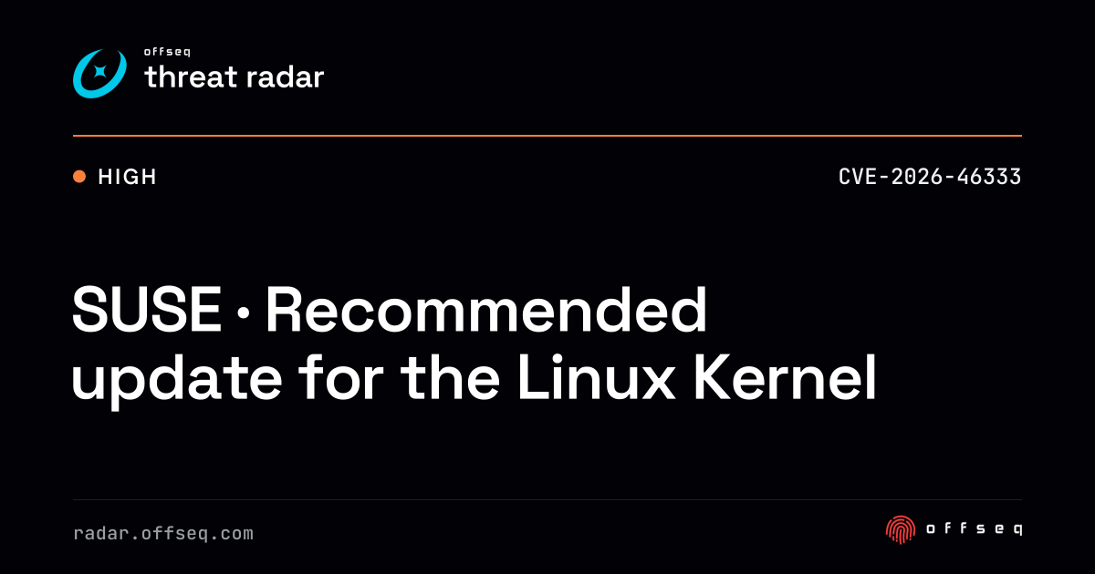 SUSE · Recommended update for the Linux Kernel | Threat Radar