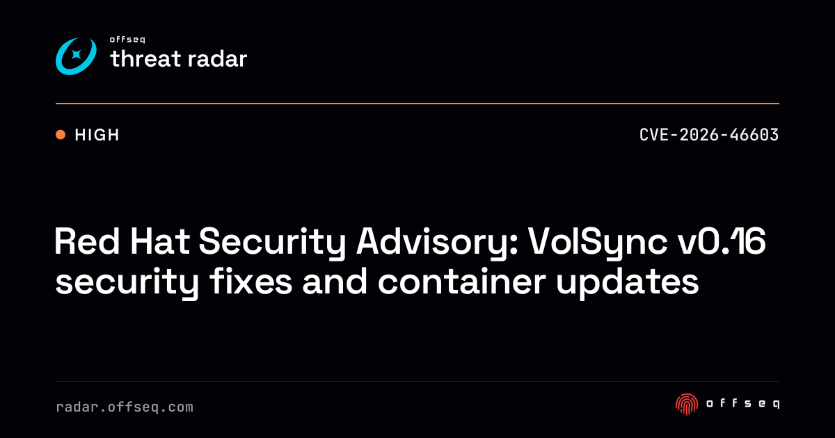 Red Hat Security Advisory: VolSync v0.16 security fixes and container ...