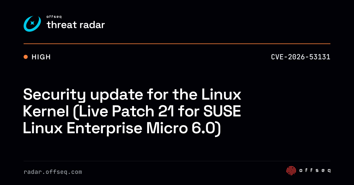 Security update for the Linux Kernel (Live Patch 21 for SUSE Linux ...