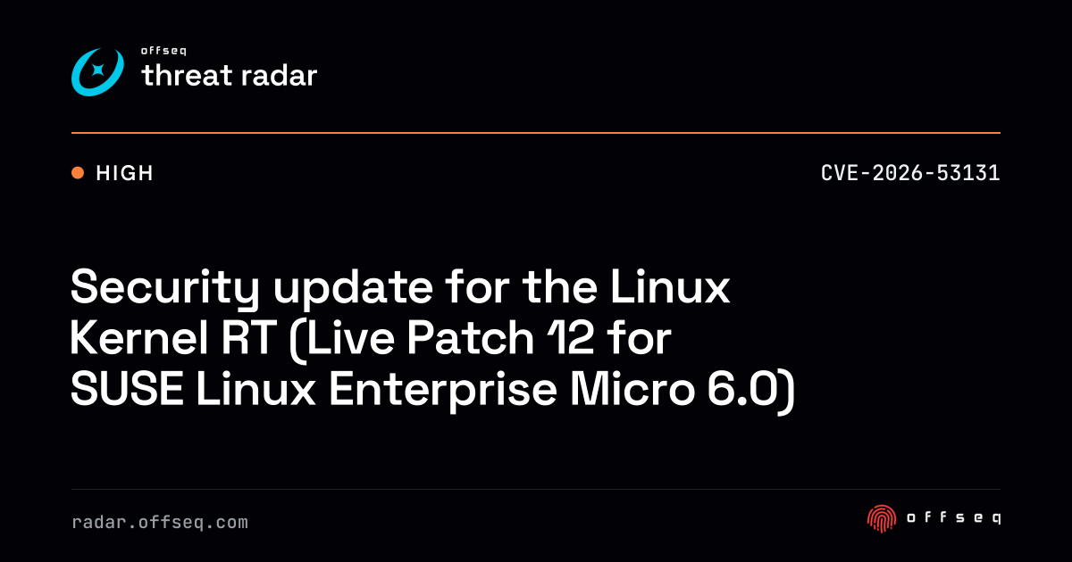 Security update for the Linux Kernel RT (Live Patch 12 for SUSE Linux ...