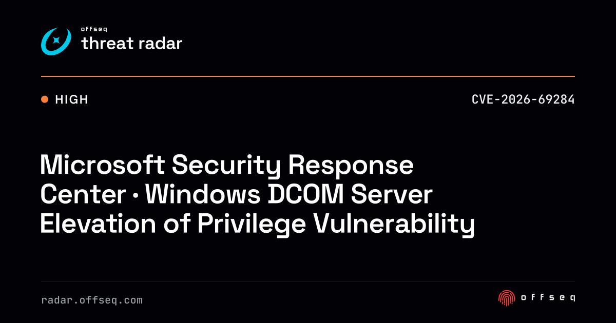 Microsoft Security Response Center · Windows DCOM Server Elevation ...