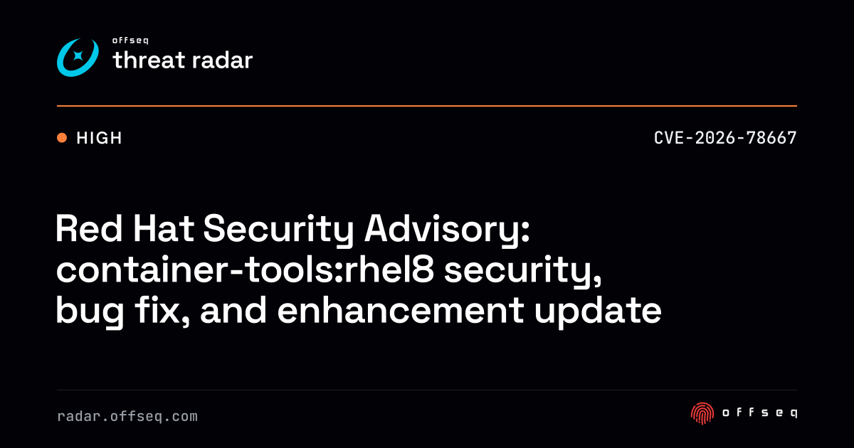 Red Hat Security Advisory: container-tools:rhel8 security, bug fix ...