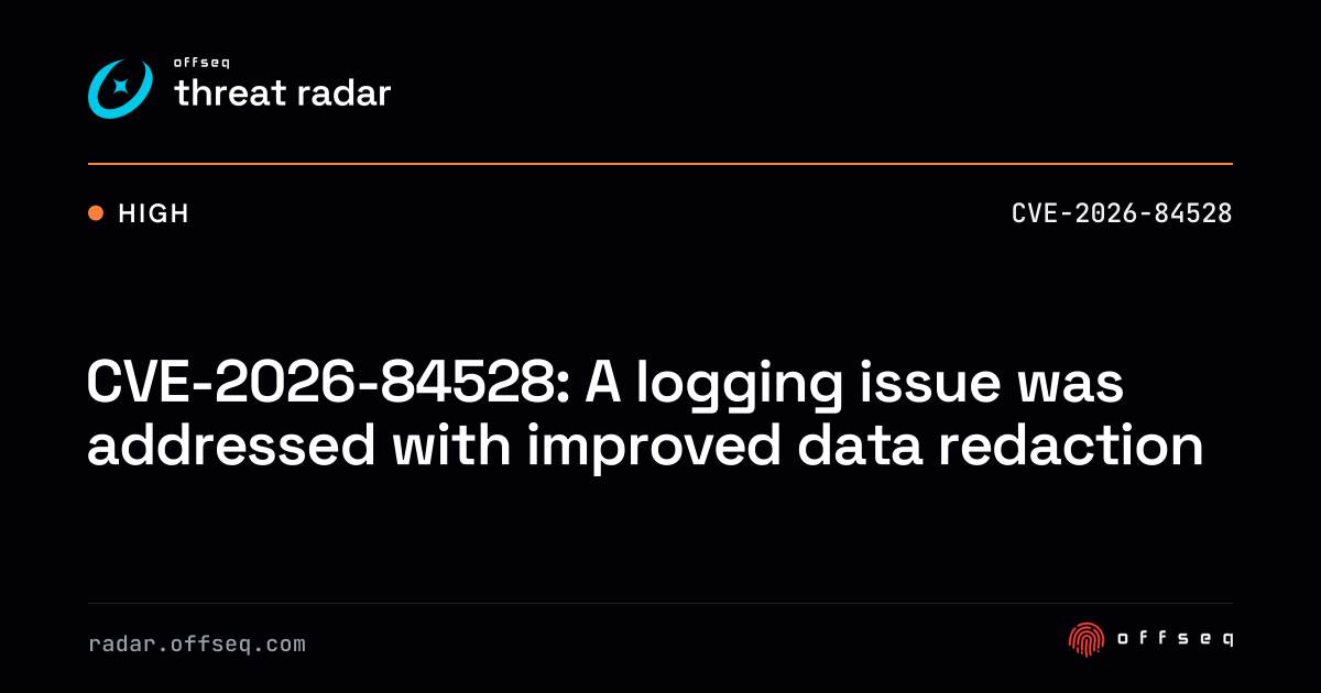 CVE-2026-84528: A logging issue was addressed with improved data ...