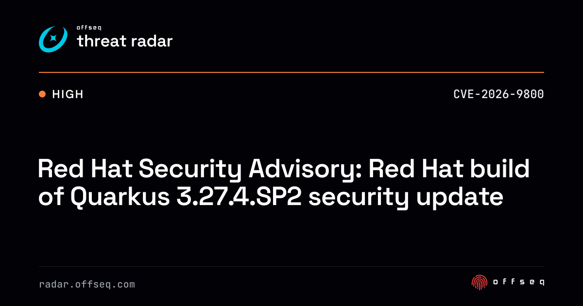 Red Hat Security Advisory: Red Hat build of Quarkus 3.27.4.SP2 ...