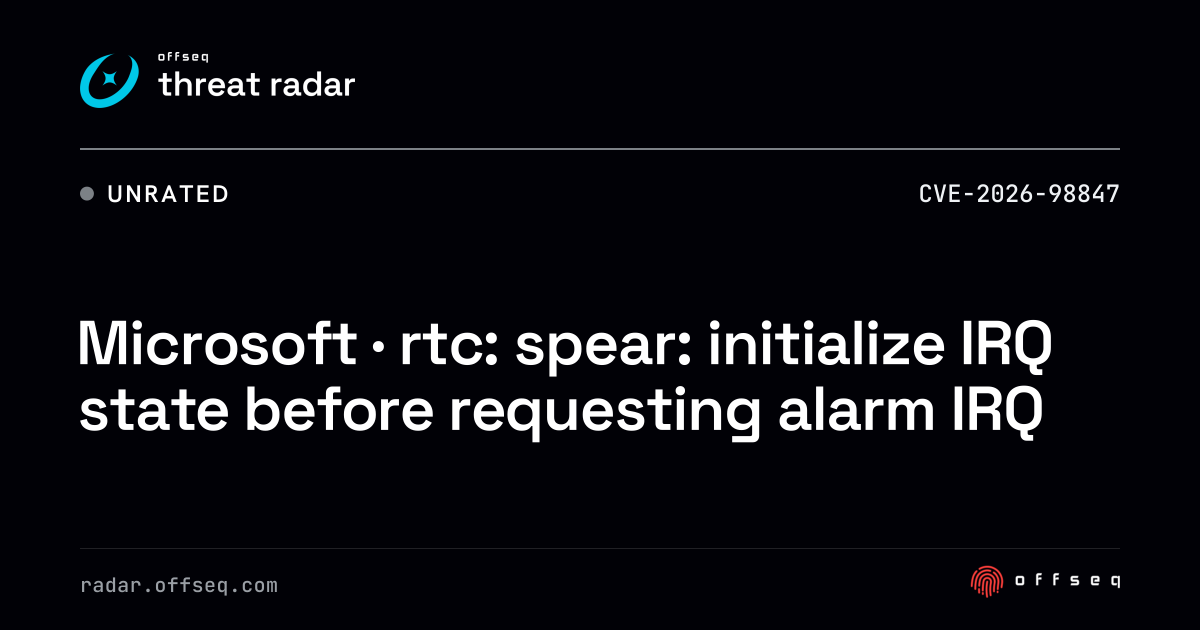 Microsoft · rtc: spear: initialize IRQ state before requesting alarm ...