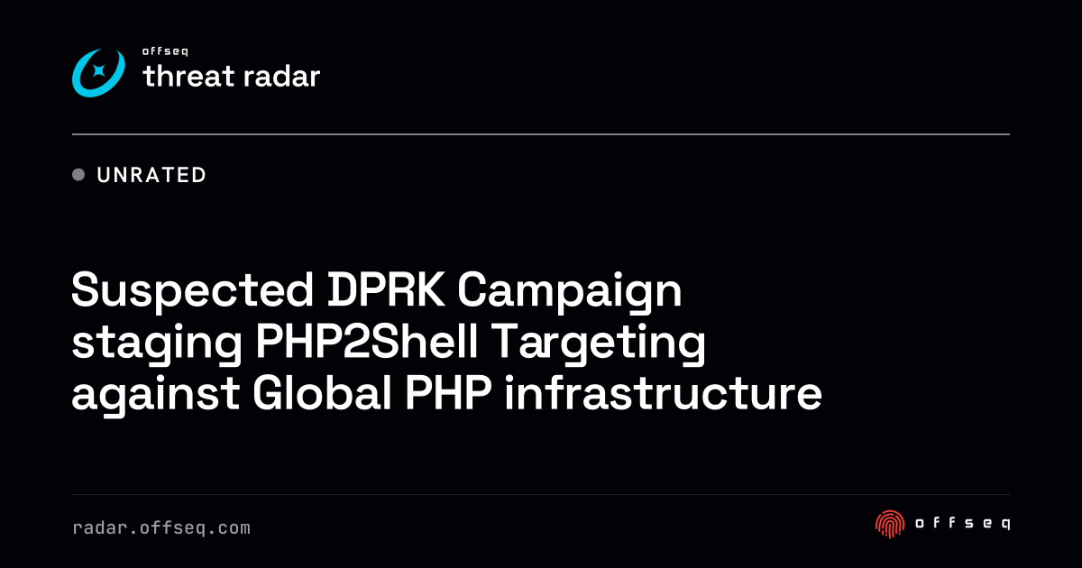 Suspected DPRK Campaign staging PHP2Shell Targeting against Global ...